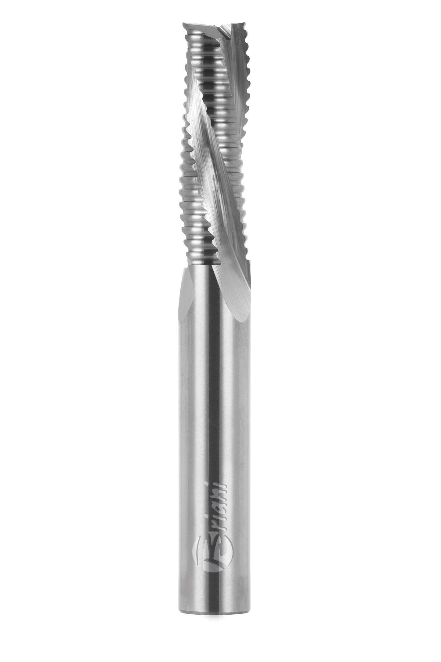 Schruppfräser mit Spanbrecher aus Vollhartmetall, Positiv Schneide 3R, Arbeitslänge 32 mm, Gesamtlänge 80 mm, Schaft 12 mm, Ø 12 mm, Linkslauf