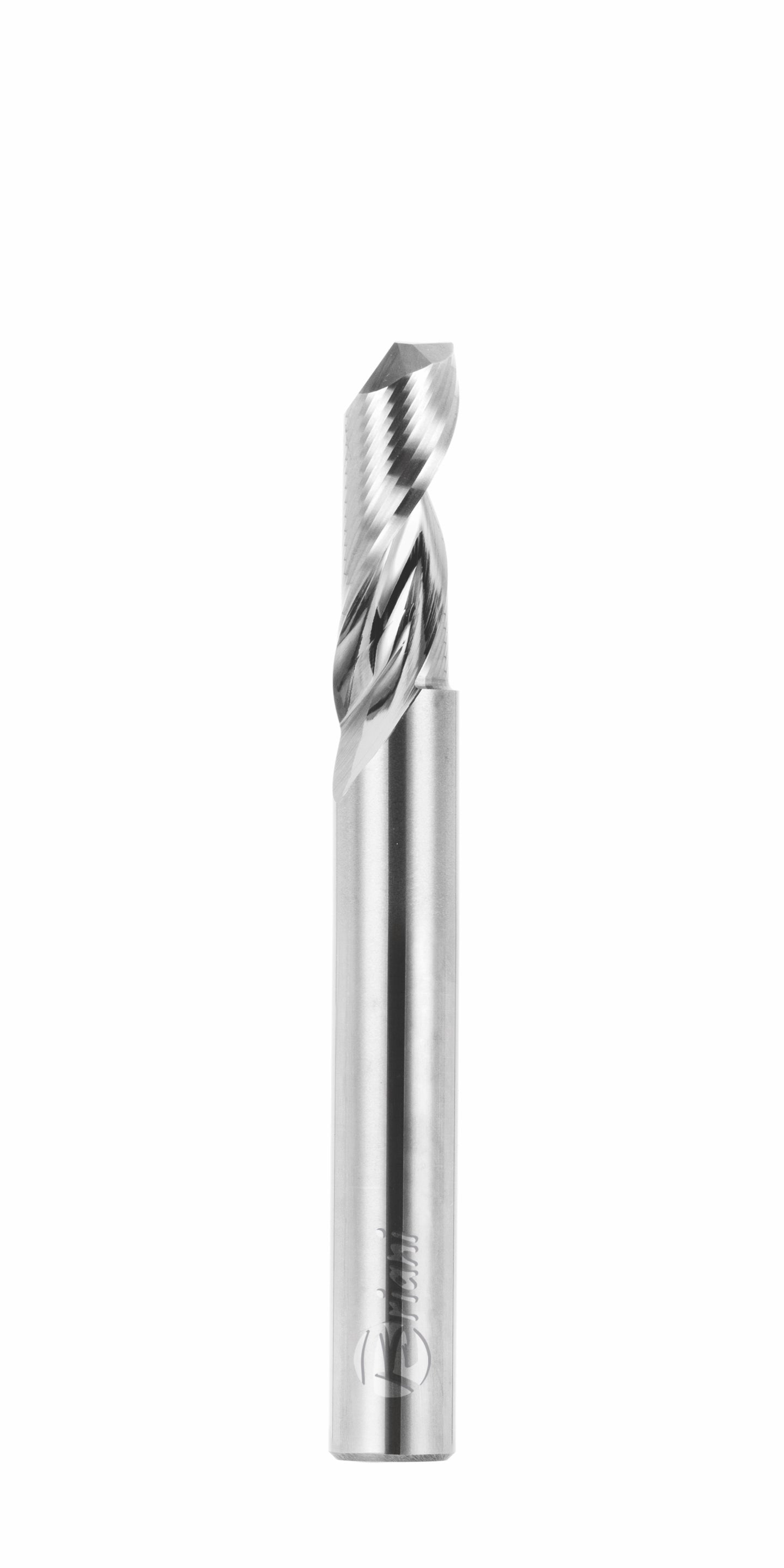 Einzahnfräser für Alu aus Vollhartmetall, Rechtslauf, Schneide 1, Positiv, Arbeitslänge 12 mm, Gesamtlänge 50 mm, Schaft 4 mm, Ø 4 mm