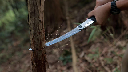 Silky Ultra Accel Curve 240 mm Klappsäge – gebogenes Sägeblatt mit grober Mirai-Me Verzahnung 7,5 ZpZ, Aluminium-Gummigriff für schnelle Schnitte bei Oberhandarbeiten und Baumpflege