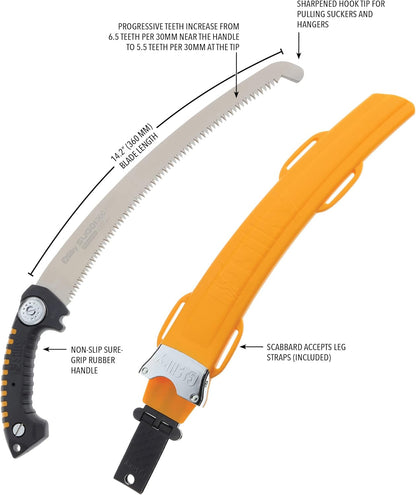 SILKY Profi-Baumsäge Sugoi 420 mm | gebogenes Sägeblatt, 6,5 Zähne/30 mm grob | Mirai-Me Verzahnung nachschärfbar | ergonomischer Gummigriff | präzise Zugsäge für Baumpflege