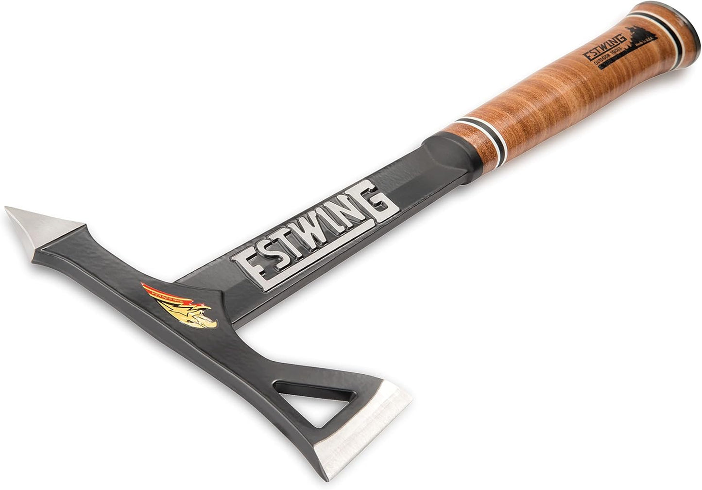 ESTWING Black Eagle Tomahawk | Ledergriff | 770g | Nylon-Scheide | Outdoor & Camping | Made in USA