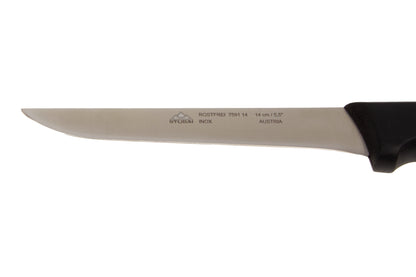 Auswahl an Messern und Küchenwerkzeugen | Kochmesser | Schälmesser | Ausbeimesser | Spickmesser | Küchengabel | Palette STUBAI Rolltasche neu bestückt 6-teilig