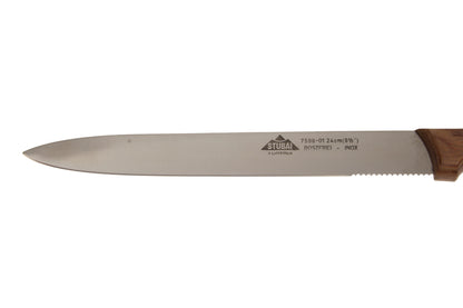 STUBAI Torten- und Aufschnittmesser spitze breite Klinge | 270/30 mm | Konditormesser aus Edelstahl mit Holzgriff, zum Schneiden von Torten, Kuchen, Gebäck und andere Speisen