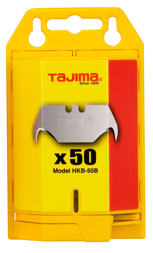 Tajima DEEP HOOK Hakenklingen HKB-50B – 50 gehärtete Profi-Hakenklingen für Bitumen, Bodenbeläge & robuste Materialien