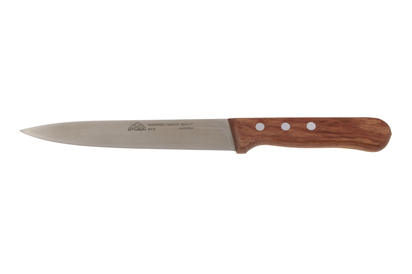 Stubai 760005 Küchenmesser 240 mm ohne Wellenschliff – glatte Klinge, Edelholzgriff, SB-Verpackung, präzises Schneiden für Küche und Gastronomie, hochwertige Verarbeitung