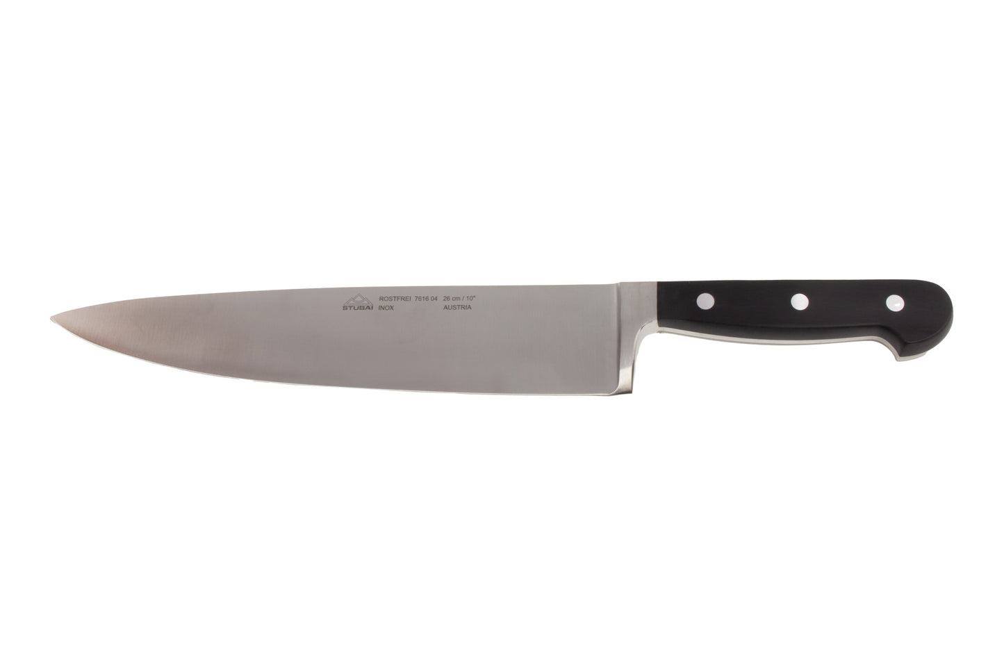 Auswahl an Messern und Küchenwerkzeugen | Kochmesser | Schälmesser | Ausbeimesser | Spickmesser | Küchengabel | Palette STUBAI Rolltasche neu bestückt 6-teilig