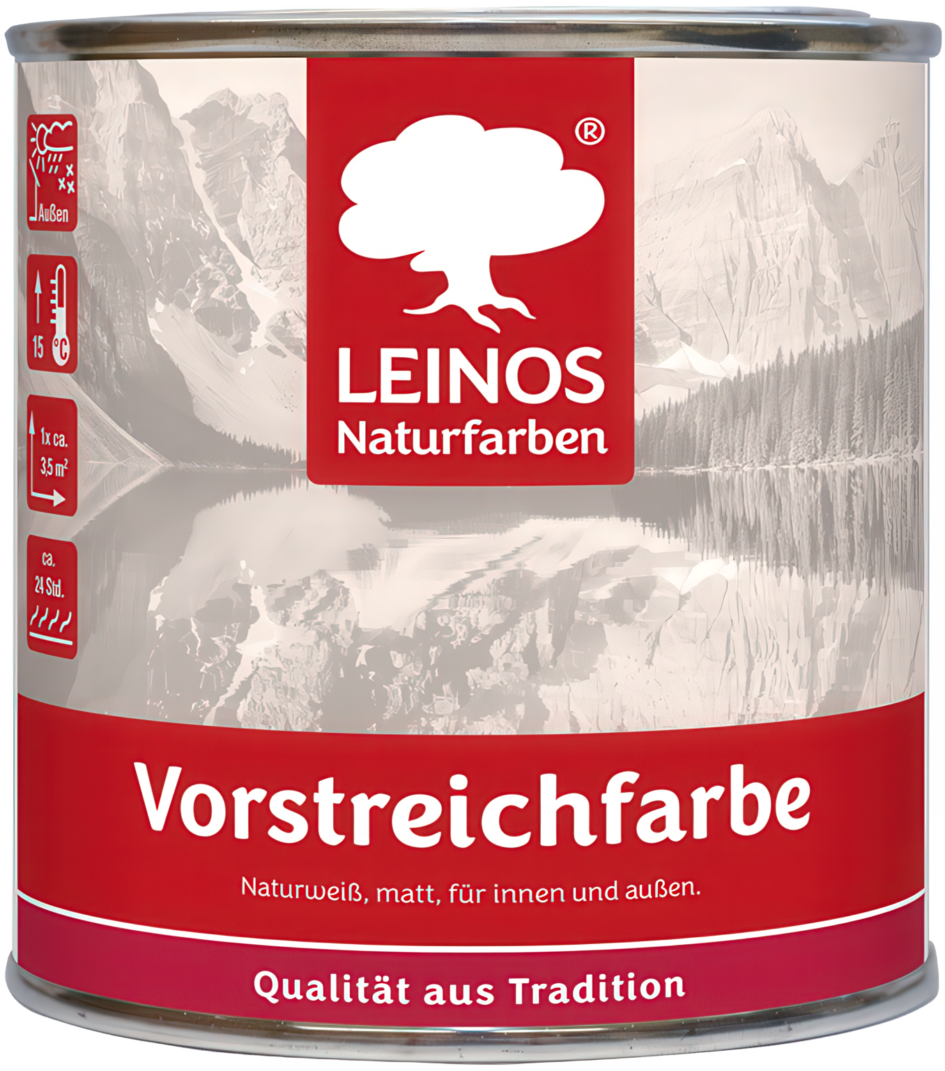 LEINOS Vorstreichfarbe 810 | 0,25  Liter | hochwertige Haftgrundierung für Holz, Metall, Glasfasertapeten | schnelltrocknend, biozidfrei & umweltfreundlich | weiß matt, offenporig, für Innen- und Außenanwendungen