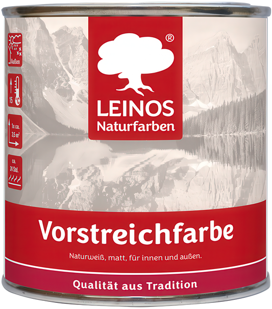 LEINOS Vorstreichfarbe 810 | 0,25  Liter | hochwertige Haftgrundierung für Holz, Metall, Glasfasertapeten | schnelltrocknend, biozidfrei & umweltfreundlich | weiß matt, offenporig, für Innen- und Außenanwendungen