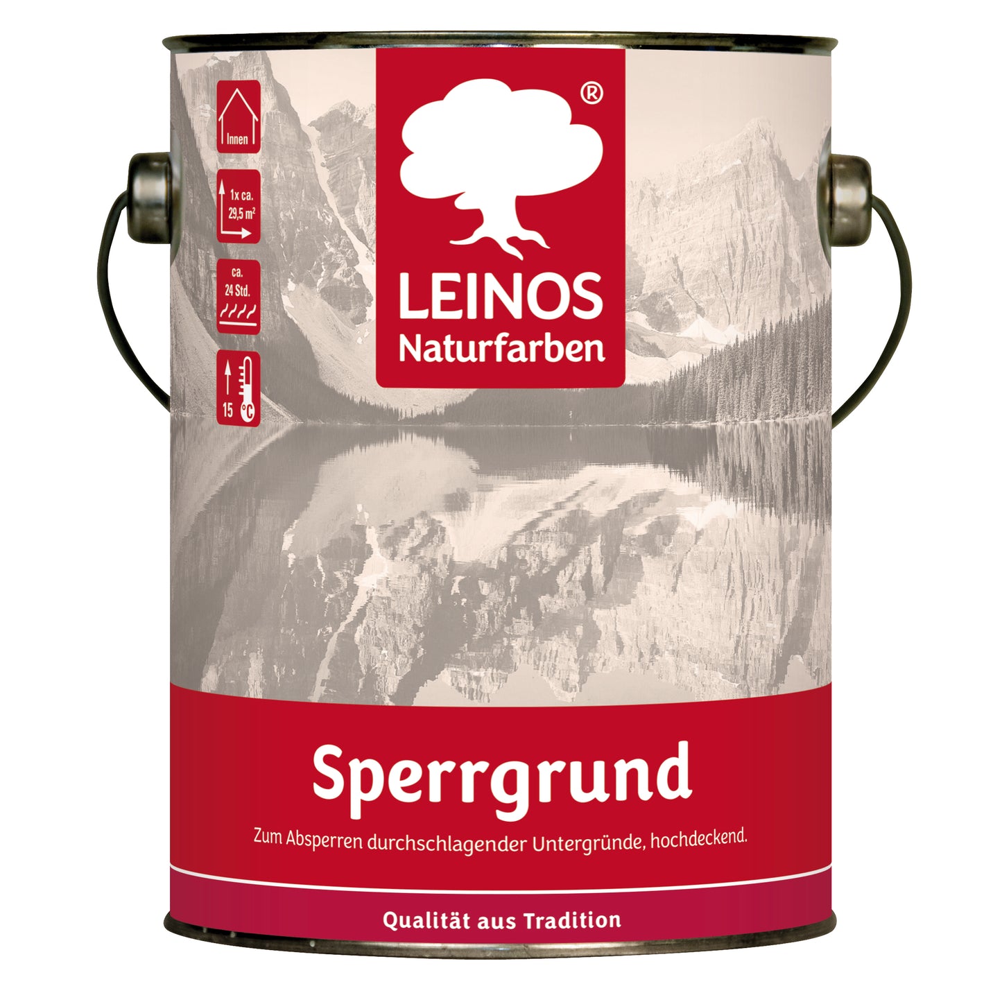 LEINOS 815 Sperrgrund 2,5 l | Hochdeckend: Erzeugt einen weißen, leicht rauen Untergrund, der für nachfolgende Anstriche gute Haftung bietet