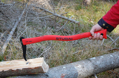 STUBAI HANDSAPPEL mit rotem Kunststoffstiel 600 mm – Sappel zum Aufnehmen, Ziehen und Transportieren von kleineren Holzstücken und Baumstämmen – robustes Forstwerkzeug für Holzarbeiten
