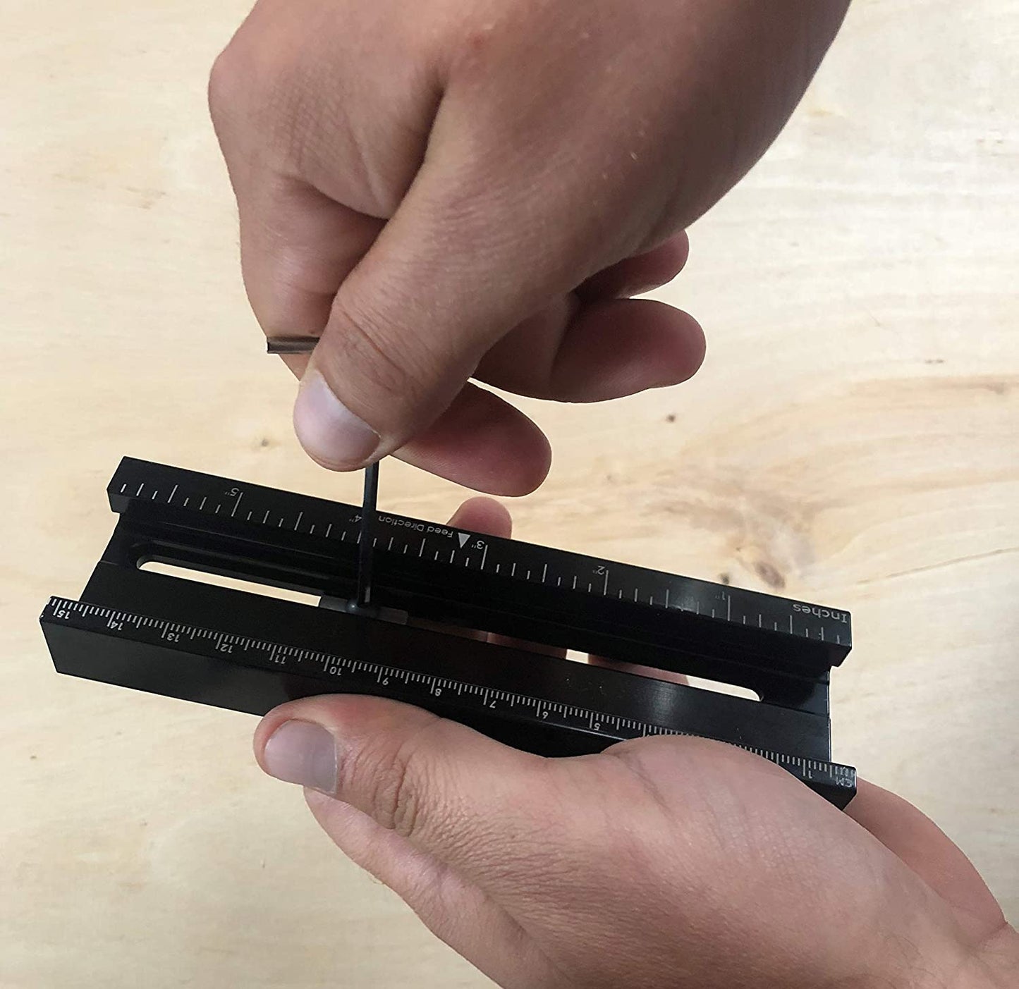 BOW Products Ankerstange für GuidePRO GP10  Verlängert die Verwendung auf einen Tisch oder eine Fräsensäge  Links-/Rechtshänder-Zuführwinkel  GuidePRO Featherboard separat erhältlich