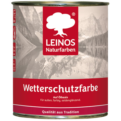 LEINOS Wetterschutzfarbe 750 ml | Friesenblau Holzlasur für Holzfassaden Fenster Gartenhäuser| wetterbeständige Deckfarbe für effektive Versiegelung und langanhaltenden Schutz auf Ölbasis im Außenbereich