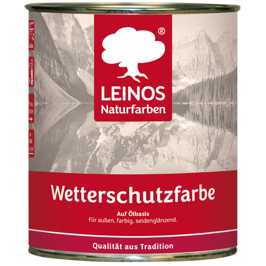 LEINOS Wetterschutzfarbe 750 ml | Stahlgrau Holzlasur für Holzfassaden Fenster Gartenhäuser| wetterbeständige Deckfarbe für effektive Versiegelung und langanhaltenden Schutz auf Ölbasis im Außenbereich