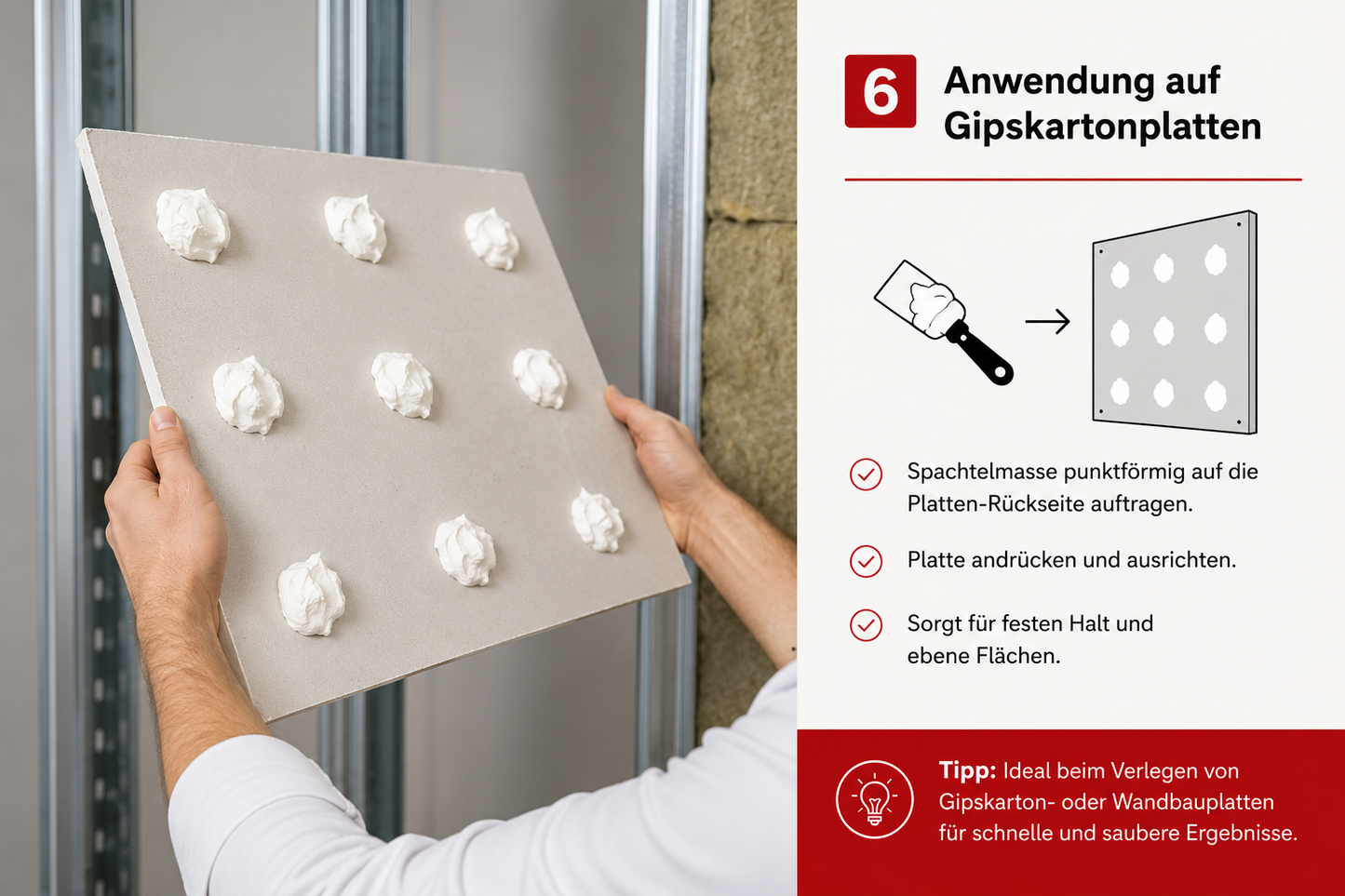 LEINOS Glätt- und Strukturspachtel 684, weiß – Feine Spachtelmasse für Wand & Decke innen, lösemittelfrei, atmungsaktiv, gebrauchsfertig, für Lehmputz, Kalk, Gips, Altanstrich, strukturierbar – 5 kg