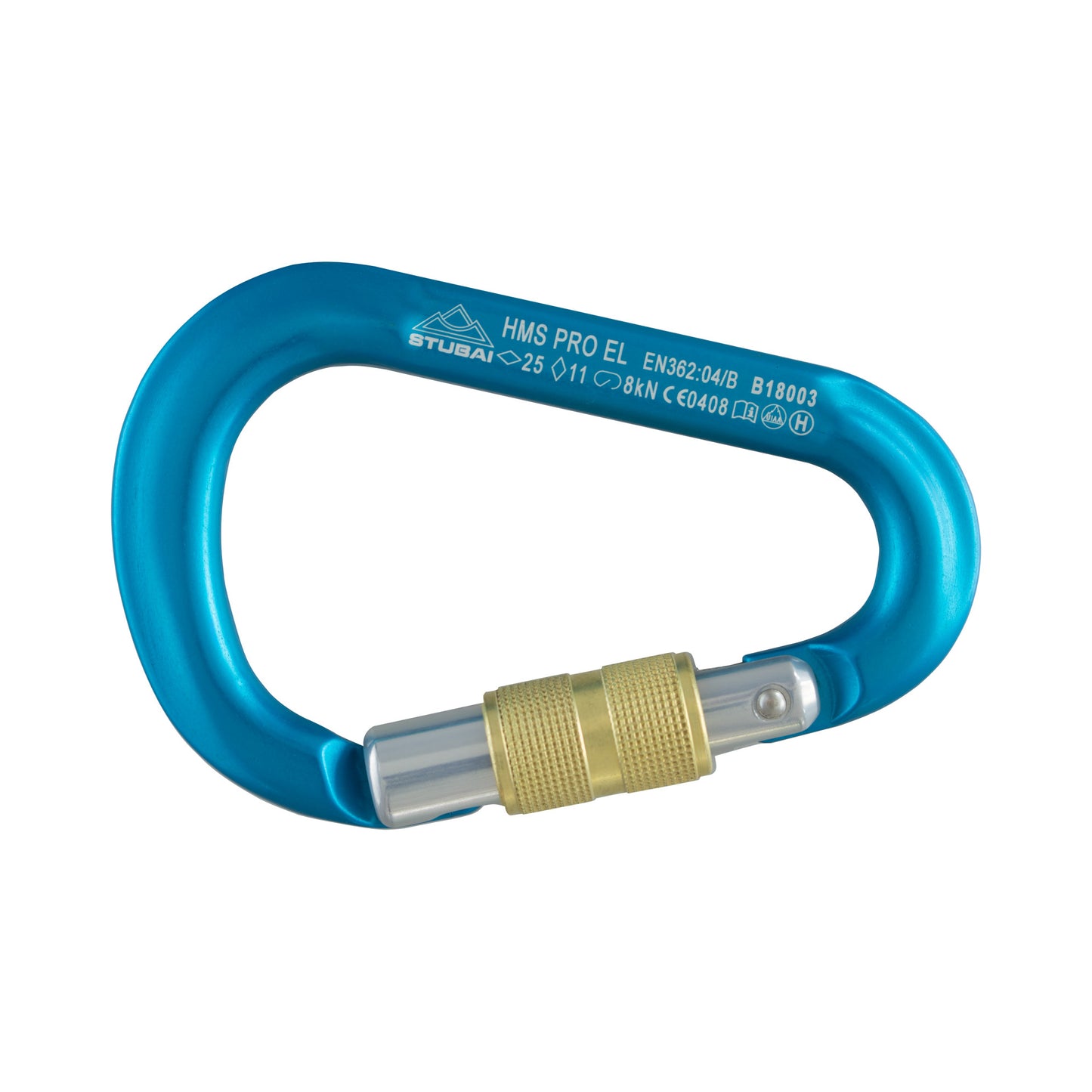 HMS Karabiner | Stubai Karabiner mit Schraubverschluss, Schraubkarabiner zum Klettern, Kletter-Karabinerhaken, Sicherungskarabiner zum Bergsteigen, Türkis