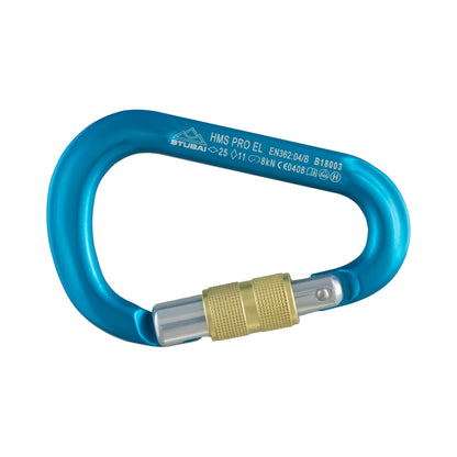 HMS Karabiner | Stubai Karabiner mit Schraubverschluss, Schraubkarabiner zum Klettern, Kletter-Karabinerhaken, Sicherungskarabiner zum Bergsteigen, Türkis