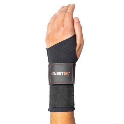KNEETEK Daumenhandgelenkbandage M | Linkes Handgelenk | selbstwärmende Handgelenkbandage mit Daumenstütze | elastische Bandage für den Daumen und das Handgelenk zur Kompression und Führung