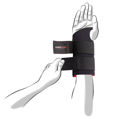 KNEETEK Daumenhandgelenkbandage XL | Rechtes Handgelenk | selbstwärmende Handgelenkbandage mit Daumenstütze | elastische Bandage für den Daumen und das Handgelenk zur Kompression und Führung