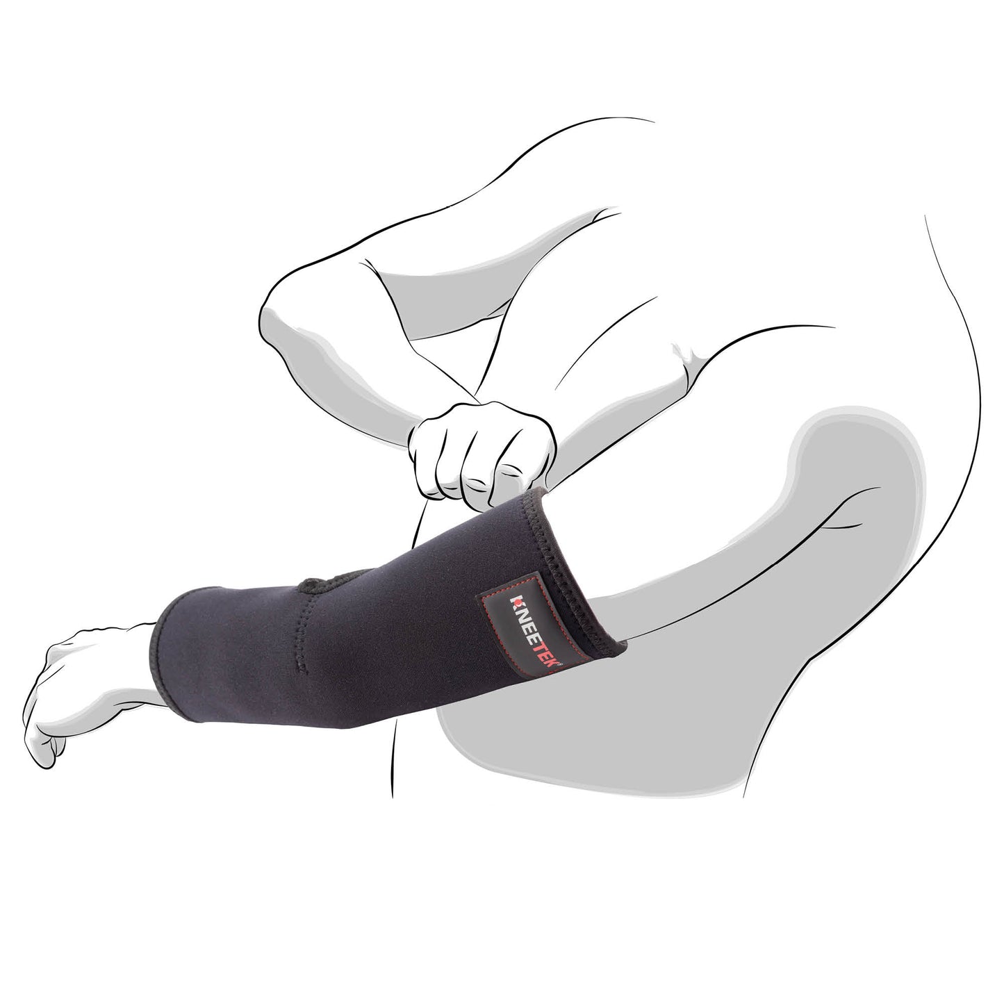 KNEETEK Ellbogenbandage XL | Ellenbogenstütze |  Orthopädische Ellenbogenbandage | Kompressionsbandage für den Ellenbogen | Sportbandage | Wärme, Halt, Kompression und Führung für das Gelenk