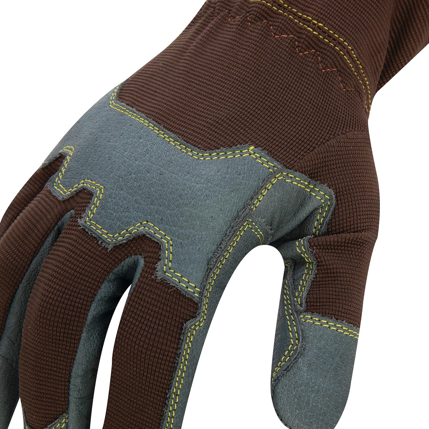 Estwing Verstärkte Knöchel Leder Handfläche Arbeitshandschuh mit elastischen genäht verlängert Manschette, Größe L