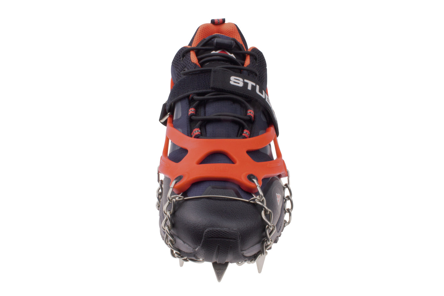 STUBAI Grödel für Wander-Schuhe | MOUNT TRACK orange, Größe M/L/XL  Antirutsch-Schuhkrallen aus Edelstahl für Winter, Rutschfeste Spikes für Schuhe, Wandern, Schnee, Outdoor