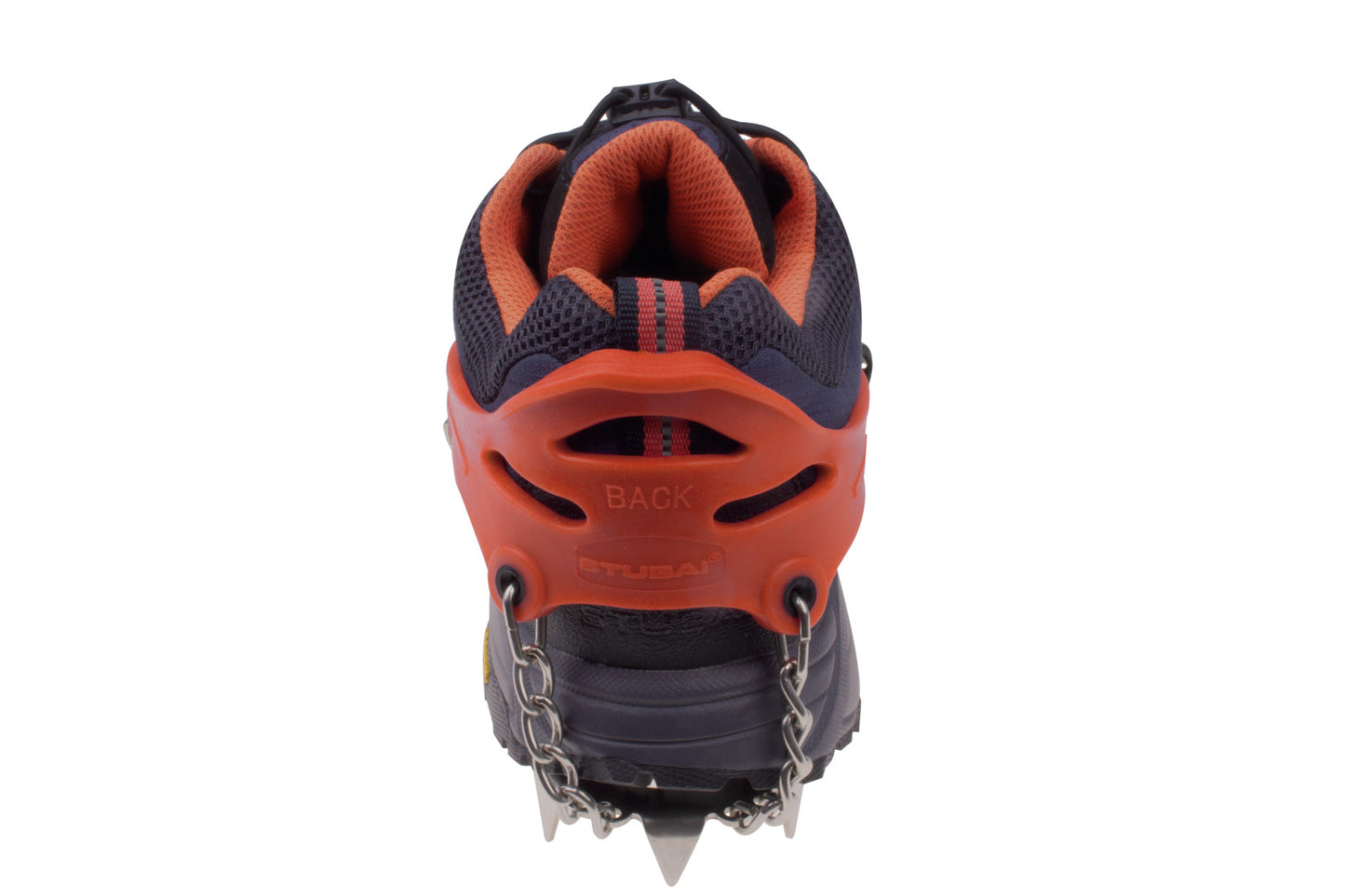 STUBAI Grödel für Wander-Schuhe | MOUNT TRACK orange, Größe M/L/XL  Antirutsch-Schuhkrallen aus Edelstahl für Winter, Rutschfeste Spikes für Schuhe, Wandern, Schnee, Outdoor