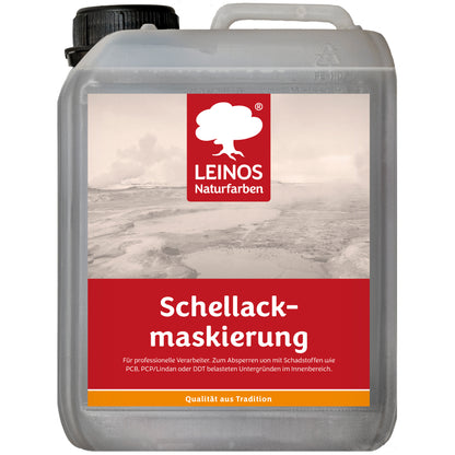 LEINOS 955 Schellackmaskierung 30,0 l | Zum Absperren von mit Schadstoffen wie PCB, PCP/Lindan oder DDT belasteten Untergründen. Nur im Innenbereich