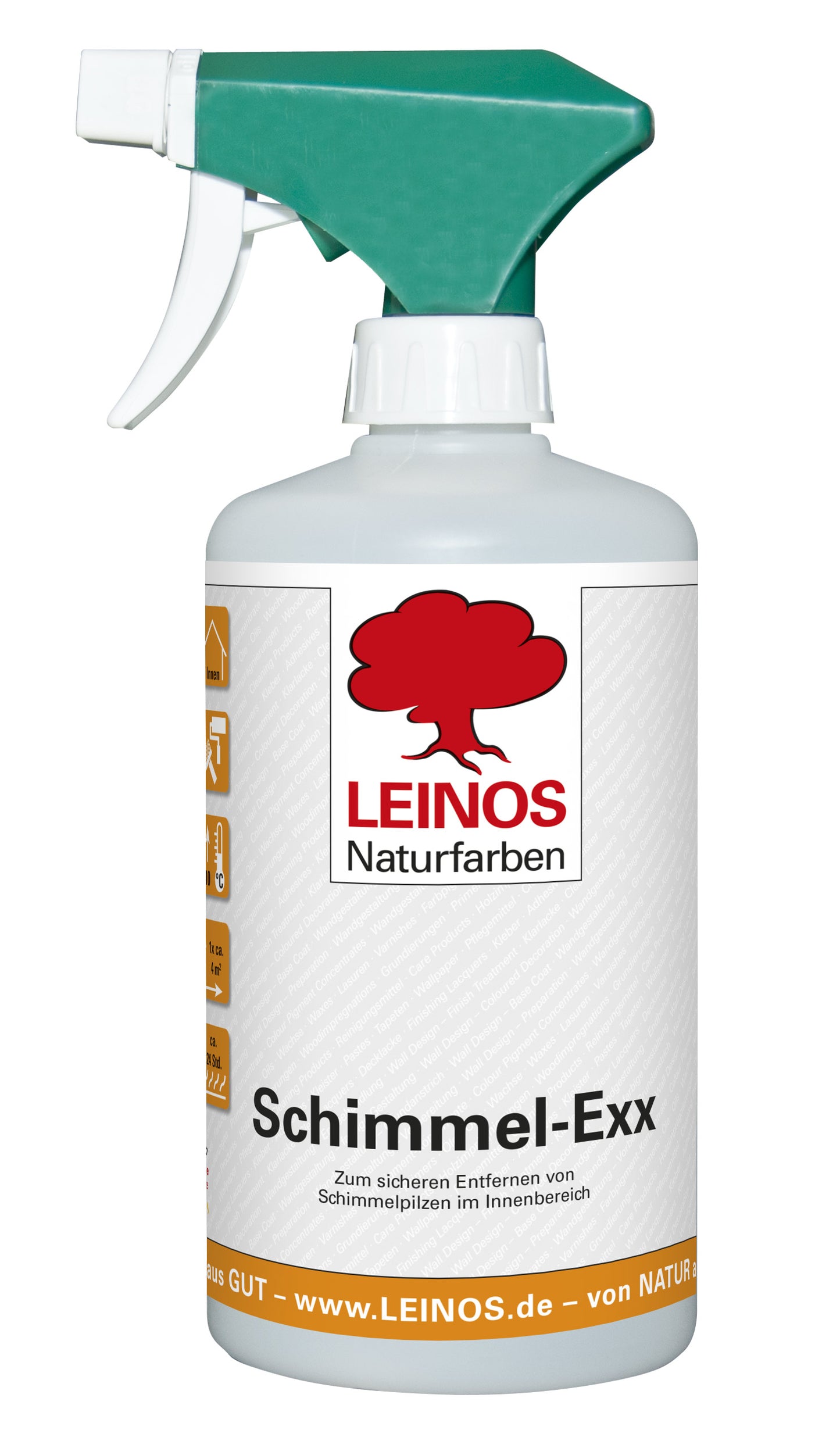 LEINOS 960 Schimmel-Exx 0,5 l Zum sicheren Entfernen von Schimmelpilzen im Innenbereich Ohne Chlorchemie Leicht fließende Flüssigkeit.