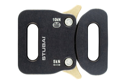 STUBAI Gurtschnalle bis 12 mm | vergütetem Aluminium mit schwarzer Eloxierung | CLICK FIX 2.0 MINI | verhindert Öffnen unter Last | Profiqualität Made in Austria