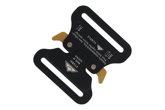 STUBAI Gurtschnalle bis 45 mm | vergütetem Aluminium mit schwarzer Eloxierung | CLAW FIX FLEX | verhindert Öffnen unter Last | Profiqualität Made in Austria