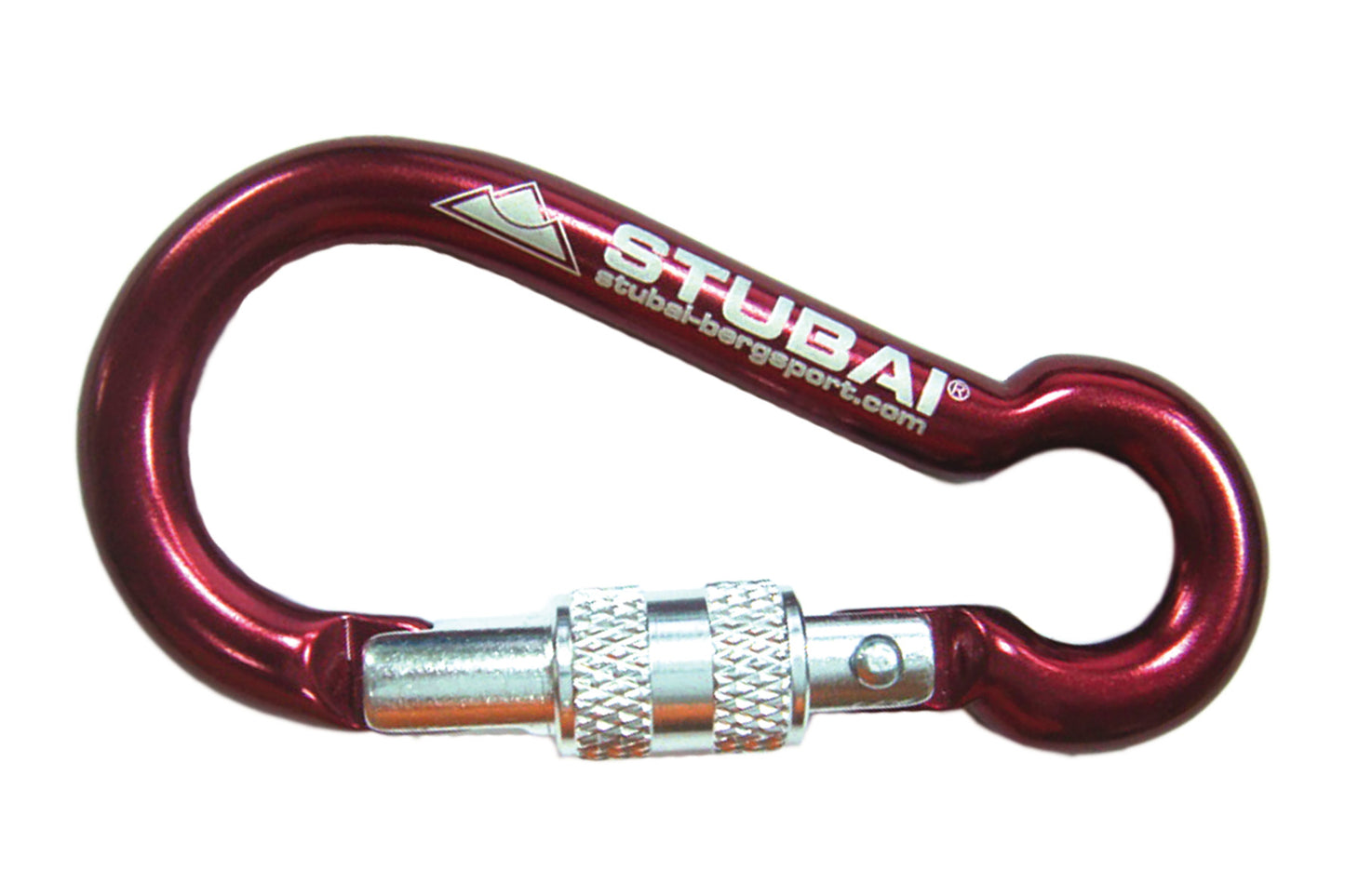 STUBAI Dwarf Fangkarabiner – kompakter Sicherheitskarabiner in Rot, leicht & robust für Klettersteig, Alpin- & Sportklettern, zuverlässiger Verschlussmechanismus,