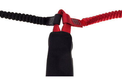 STUBAI Klettersteig-Set Summit Light Xi1 ( rot und schwarz ) – leichtes Via Ferrata Set mit Karabinern, elastischen Lastarmen & Bandfalldämpfer – Kletterausrüstung für Klettersteige, Bergsport, Outdoor