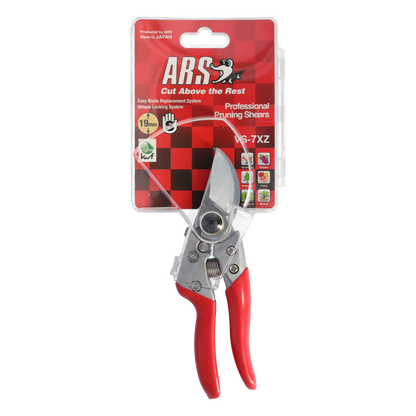 ARS Profi Gartenschere VS-7XZ  für Astdurchmesser bis Ø 19 mm, Kleine Gartenschere perfekt ausbalanciert inkl. Einhandverriegelung