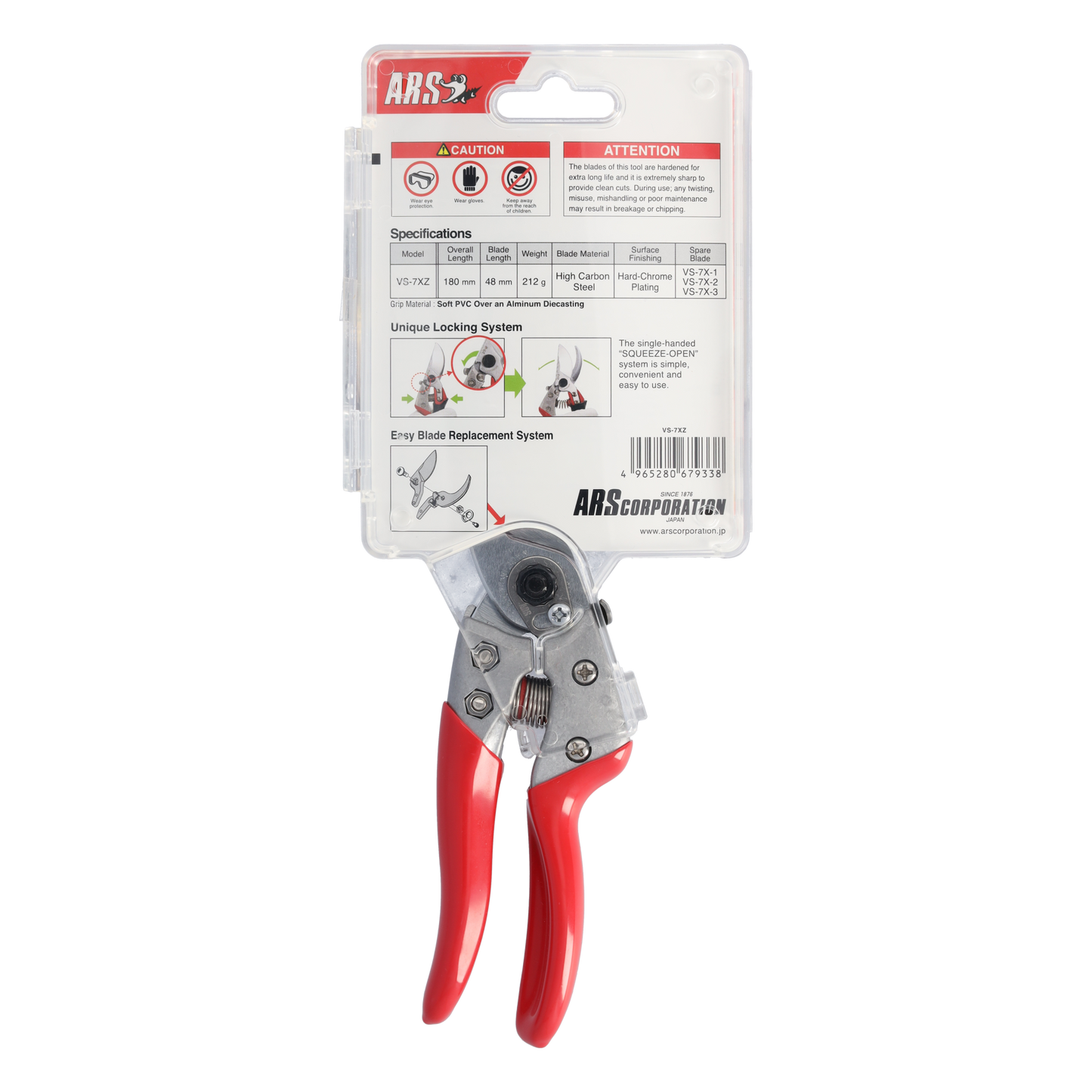Cut360 Profi-Gartenschere für Astdurchmesser bis Ø 19 mm, Kleine Gartenschere perfekt ausbalanciert inkl. Einhandverriegelung