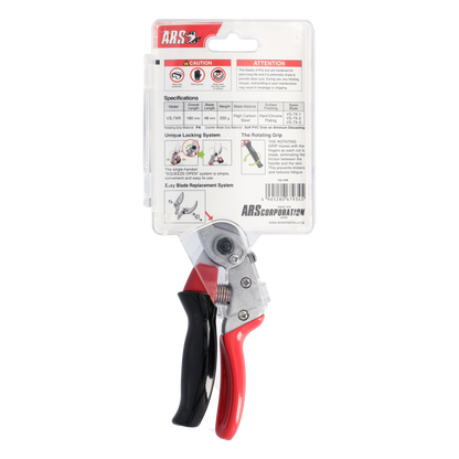 Cut360 Reben-& Gartenschere mit ergonomischem Rollgriff für Astdurchmesser bis Ø 19 mm, Kleine Gartenschere