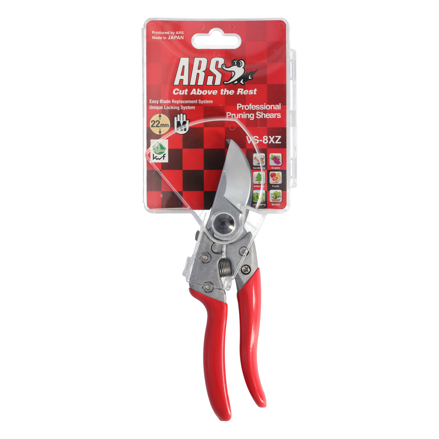 Cut360 Profi-Gartenschere für Astdurchmesser bis Ø 22 mm, Kleine Gartenschere perfekt ausbalanciert inkl. Einhandverriegelung