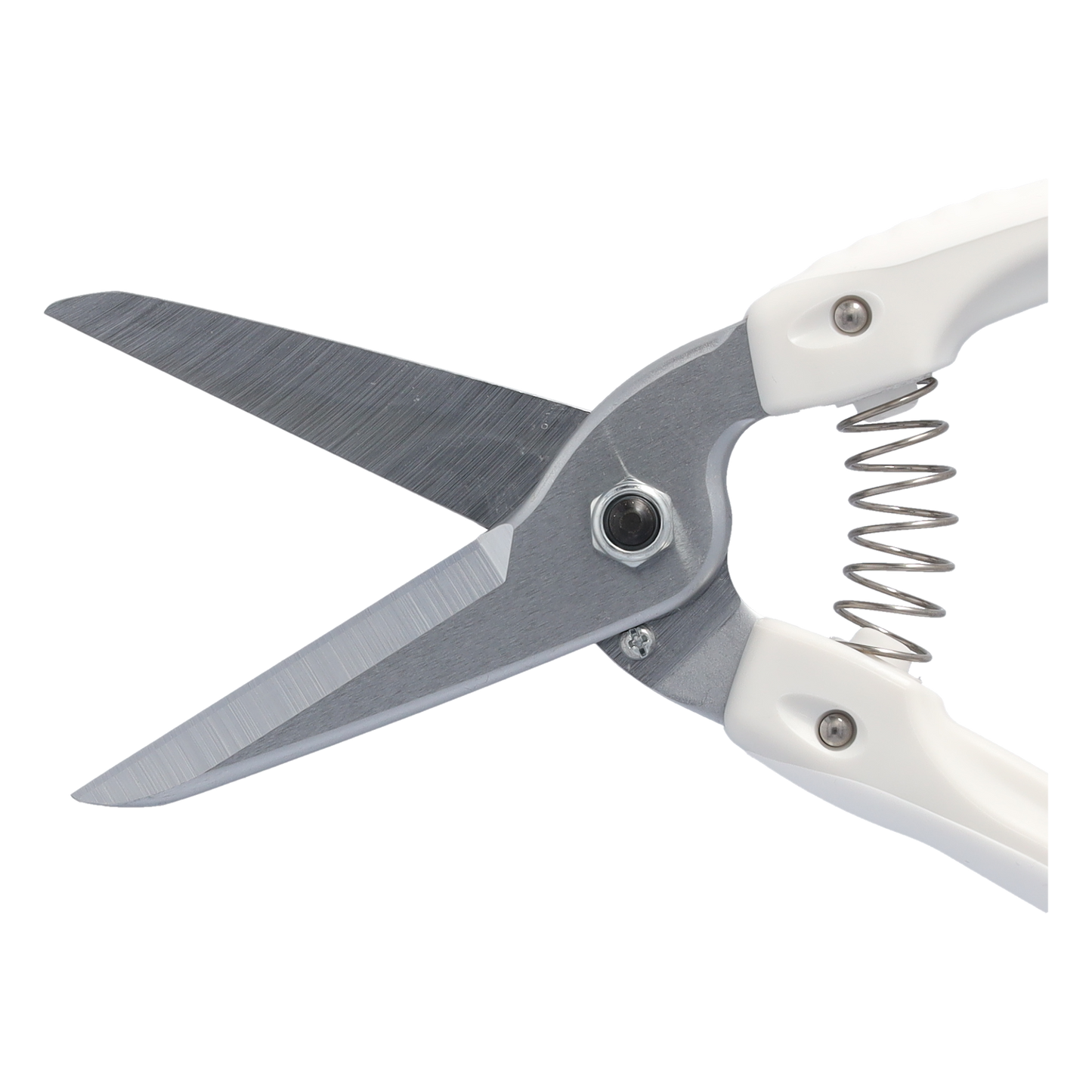 Cut360 weiße Universalschere für den Garten sowie für Plastik, Leder, Vinyl, Kabel und Gummi, Kleine Gartenschere, perfekt ausbalanciert