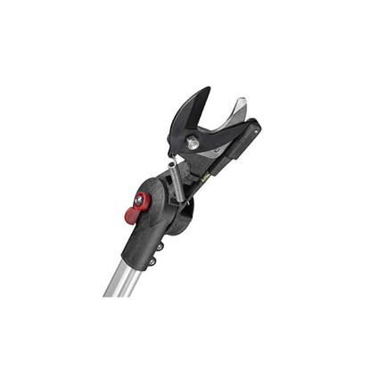 HELIUM HE4 Teleskop-Baumschere 2,36–4,00 m – extrem leichte Profi Astschere nur 1660 g mit winkelverstellbarem Schneidkopf bis 35 mm Schnittstärke, Teleskopstiel aus Aluminium für Obstbau, Garten und Baumpflege