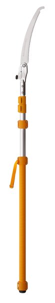 SILKY Longboy Teleskopsäge 3-teilig | ausziehbar bis 3,6 m (Reichweite bis 4,5 m) | nur 1,45 m Transportlänge | 360 mm Klappsägeblatt mit Sichel | ovale Alu-Stange, Profi-Astsäge für Obstbau & Garten