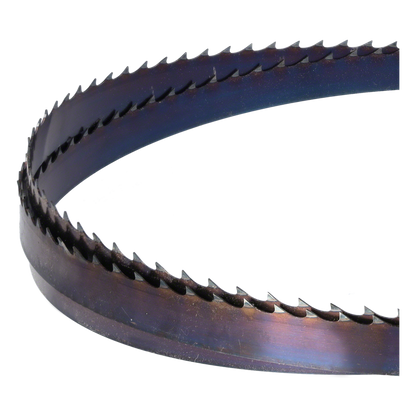 Bandsägeblatt Flexback mit gehärteten Zahnspitzen | 4950 x 16 x 0,65 mm 3 Zähne pro Zoll | Geeignet für alle Holzarten | Hohe Standzeit, flexibles Sägeband, Räumerverzahnung | Made in Germany