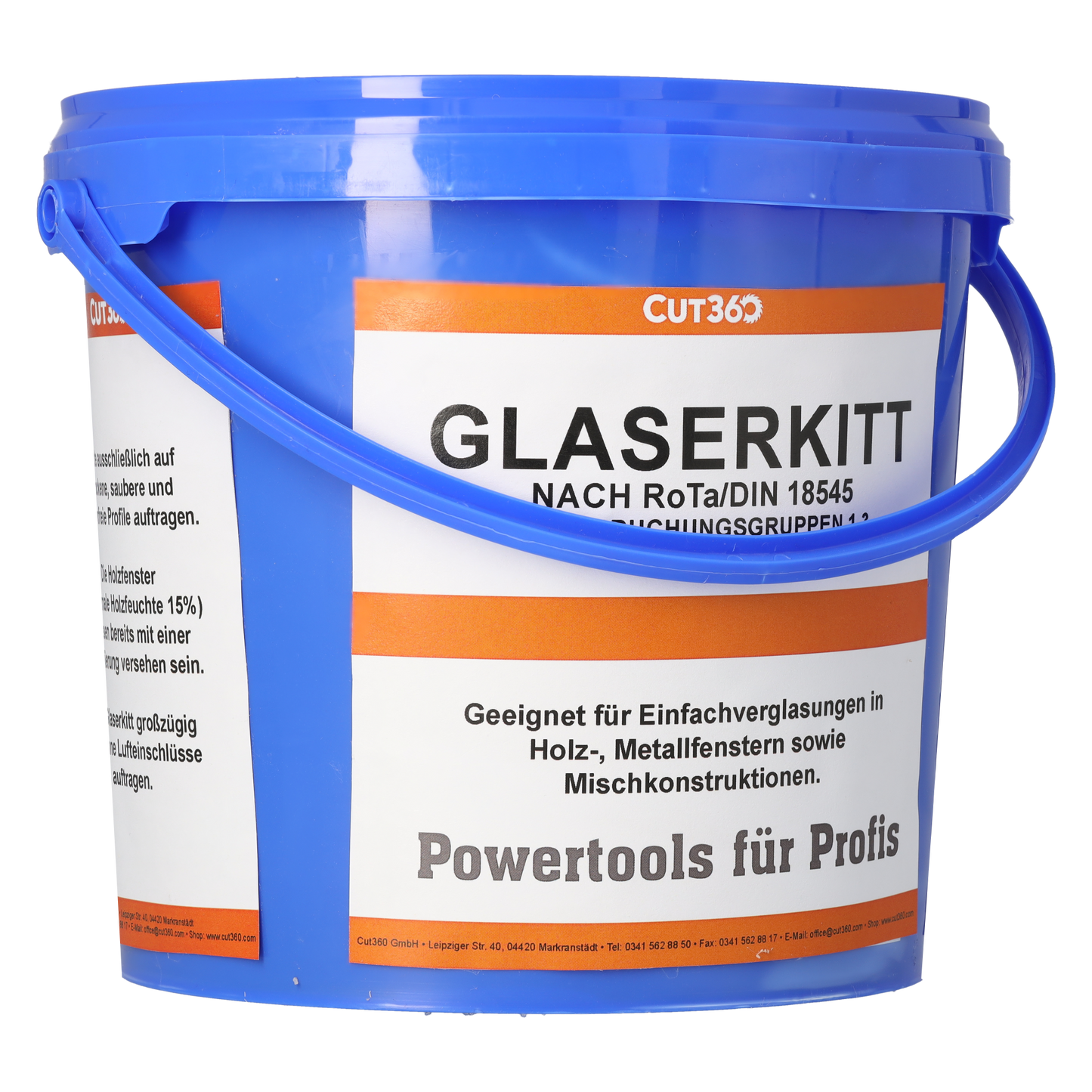 CUT360 SB 11 Glaserkitt | Fensterkitt für Einfachverglasung | 1 kg, 5 kg oder 15 kg zur Auswahl  weichplastisch, leicht zu verarbeiten | Geeignet für Holz- & Metallrahmen, wetterbeständig & langlebig