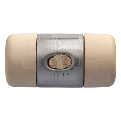 STUBAI HOLZHAMMER mit Metallmantel Ø 80 mm | massiver Kopf mit Stahlmantel | Eschenholzstiel ergonomisch | für Metall-, Spengler- & Montagearbeiten | 278518