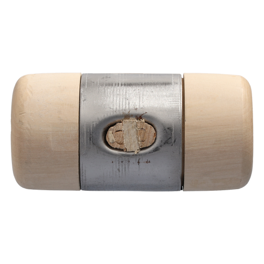 STUBAI HOLZHAMMER mit Metallmantel Ø 80 mm | massiver Kopf mit Stahlmantel | Eschenholzstiel ergonomisch | für Metall-, Spengler- & Montagearbeiten | 278518