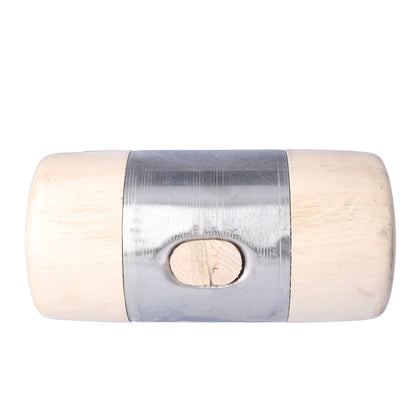 STUBAI HOLZHAMMER mit Metallmantel Ø 60 mm | robuster Weißbuchenkopf mit Schutzmantel | Eschenstiel ergonomisch | Profi-Spenglerhammer | Made in Austria | 278516