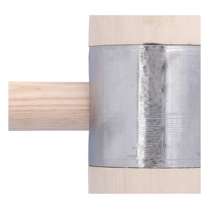 STUBAI HOLZHAMMER mit Metallmantel Ø 70 mm | robuster Holzhammer mit Metallring | Weißbuchenkopf & Eschenstiel | ideal für Blechbearbeitung & Spenglerarbeiten | 278517