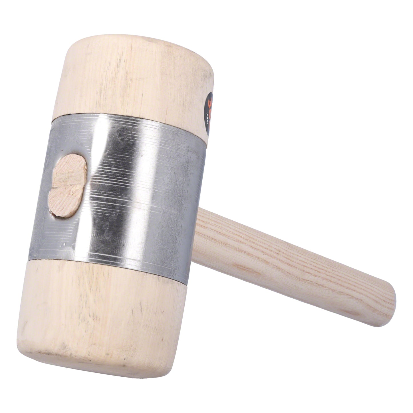 STUBAI HOLZHAMMER mit Metallmantel Ø 80 mm | massiver Kopf mit Stahlmantel | Eschenholzstiel ergonomisch | für Metall-, Spengler- & Montagearbeiten | 278518