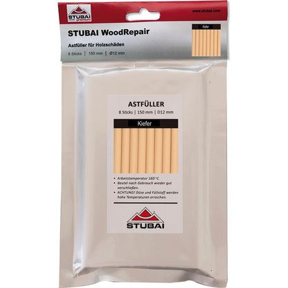 STUBAI/WOOD REPAIR Astfüller KIEFER 150 mm 8 Stäbe Ø12 mm für präzise Holzreparatur Möbel Fenster Rahmen Astlöcher UV-beständig elastisch wetterfest für Innen Außen langlebig einfach schnell repariert!