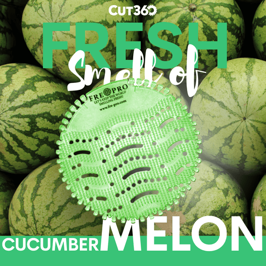 Cut360 Fresh Wave 2.0 der WC Duft für Pissoir, 10 Stk, nachhaltiger und langanhaltender Toiletten-Duft Gurke-Melone mit reinigender Wirkung und Hygienefunktion, stillvoller Urinaleinsatz