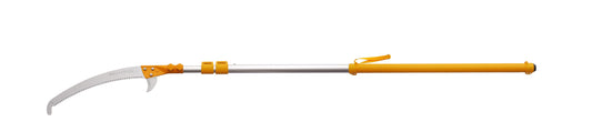 Silky Profi-Teleskopsäge Hayate 5000 – 3-teilig, 2,4–5,0 m, 420 mm Sägeblatt grob 6,5 ZpZ, Mirai-Me Verzahnung mit nachschärfbaren Zähnen, ideal für Baumpflege & Astschnitt