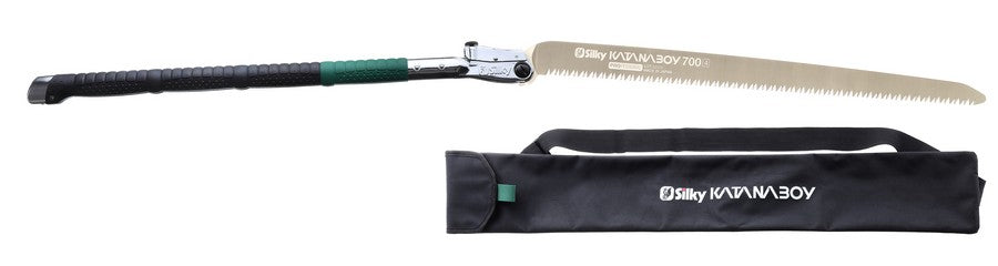 Silky Katanaboy 700 mm Klappsäge, grobe 4 ZpZ Japan Zugsäge mit 70 cm Sägeblatt, ergonomischer Softgriff, inklusive Transporttasche, ideal für dicke Baumstämme, Forstarbeiten, Garten, Outdoor und Bushcraft